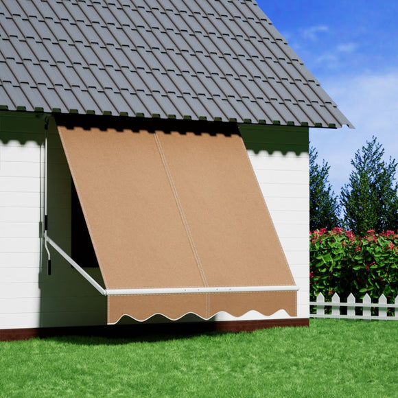 Instahut Window Fixed Pivot Arm Awning Outdoor Retractable Canopy 2.1X2.1M Beige - RnR Galore