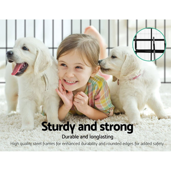 i.Pet 2x24" 8 Panel Dog Playpen Pet Fence Exercise Cage Enclosure Play Pen - RnR Galore
