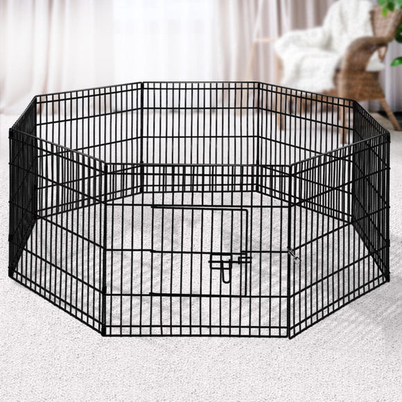 i.Pet 2x24" 8 Panel Dog Playpen Pet Fence Exercise Cage Enclosure Play Pen - RnR Galore