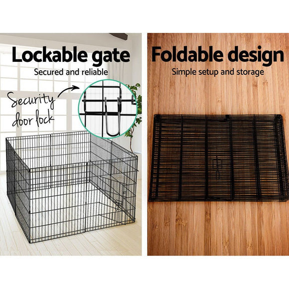 i.Pet 2x30" 8 Panel Dog Playpen Pet Fence Exercise Cage Enclosure Play Pen - RnR Galore