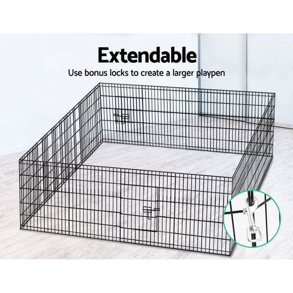 i.Pet 2x30" 8 Panel Dog Playpen Pet Fence Exercise Cage Enclosure Play Pen - RnR Galore