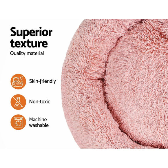 i.Pet Pet Bed Dog Cat 110cm Calming Extra Large Soft Plush Pink - RnR Galore