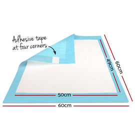 i.Pet Pet Training Pads 200pcs 60x60cm Puppy Dog Toilet Pee Indoor Super Absorbent Blue - RnR Galore
