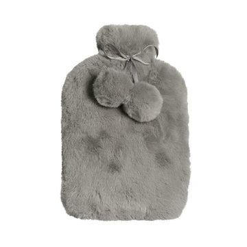 J.Elliot Home Amara Hot Water Bottle with Super Plush Faux Fur Cover Grey - RnR Galore