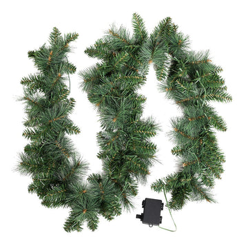Jingle Jollys 1.8m Christmas Garland with LED lights Party Xmas Decorations - RnR Galore