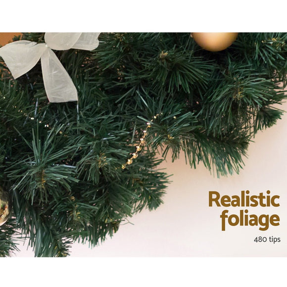 Jingle Jollys 2.1m Christmas Garland Xmas Decorations Green Wedding Party - RnR Galore