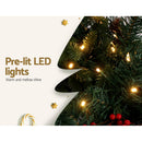 Jingle Jollys 2.4m Christmas Garland with LED Lights Decorations Xmas Party - RnR Galore