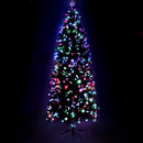 Jingle Jollys 2.4m Christmas Tree Optic Fibre LED Xmas tree Multi Colour - RnR Galore