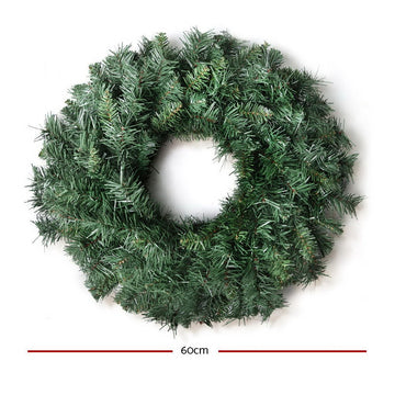 Jingle Jollys 60cm Christmas Wreath Garland Xmas Decorations Wedding Party - RnR Galore