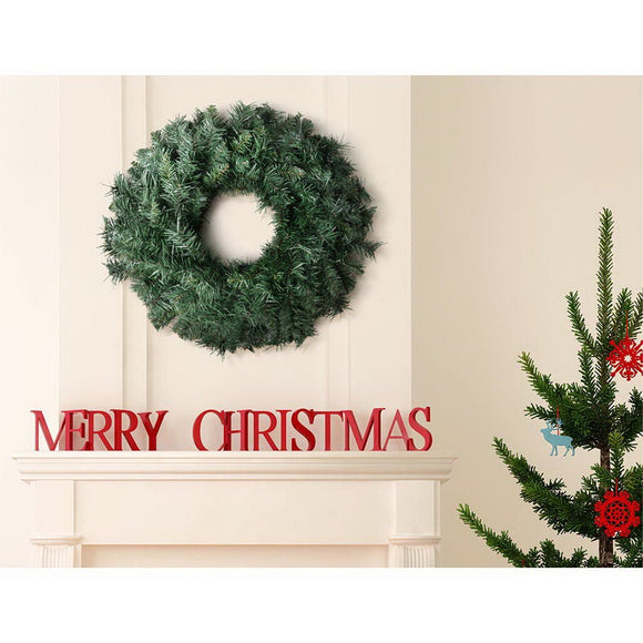 Jingle Jollys 60cm Christmas Wreath Garland Xmas Decorations Wedding Party - RnR Galore