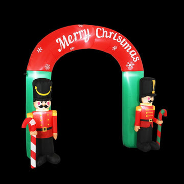 Jingle Jollys Christmas Inflatable Archwary Nutcracker 3M Illuminated Decorations - RnR Galore
