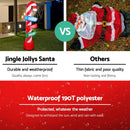 Jingle Jollys Christmas Inflatable Candy Pole 2.4M Illuminated Decorations - RnR Galore