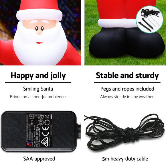 Jingle Jollys Christmas Inflatable Santa 5M Illuminated Decorations - RnR Galore