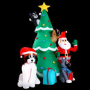 Jingle Jollys Christmas Inflatable Santa Tree 3M Illuminated Decorations - RnR Galore