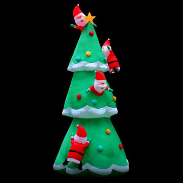 Jingle Jollys Christmas Inflatable Santa Tree 5M Illuminated Decorations - RnR Galore