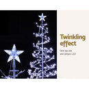 Jingle Jollys Christmas Tree 1.8M 6FT LED Xmas Decoration Cold White Lights - RnR Galore