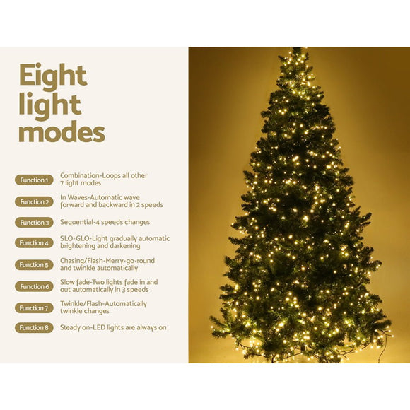 Jingle Jollys Christmas Tree 2.1m Xmas Tree Decorations 1134 LEDs 8 Light Mode - RnR Galore