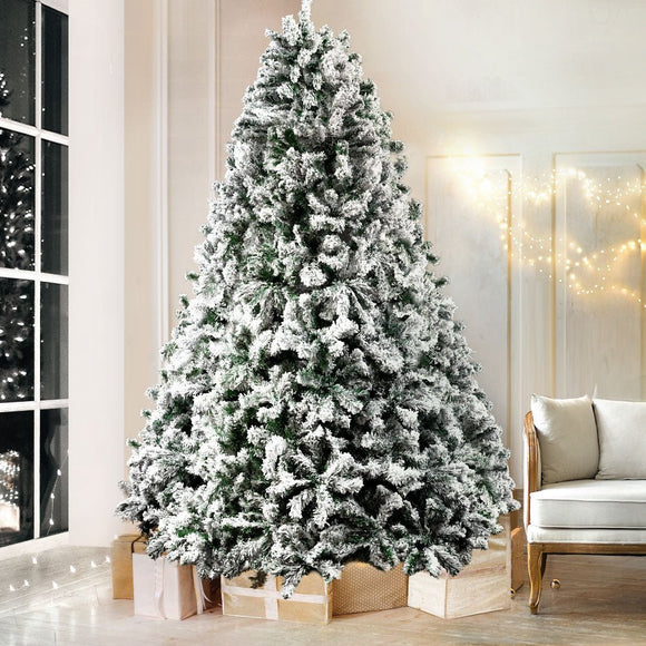 Jingle Jollys Christmas Tree 2.1M Xmas Trees Decorations Snowy 1106 Tips - RnR Galore