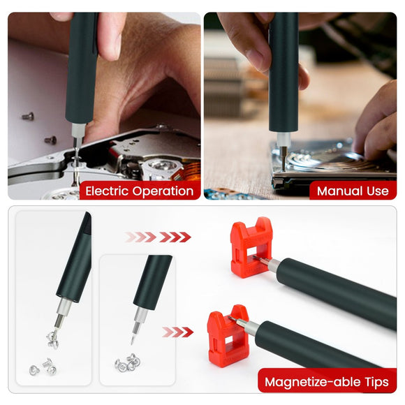 KAIWEETS Mini Electric Screwdriver, 137 in 1 Electric Precision Screwdriver - RnR Galore