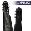 Karrera 29in 6 - String Lap Steel Hawaiian Guitar - Black - RnR Galore