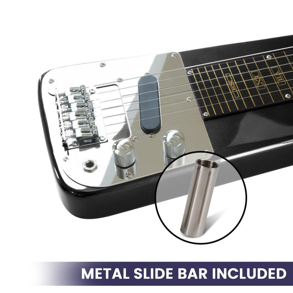 Karrera 29in 6 - String Lap Steel Hawaiian Guitar - Black - RnR Galore