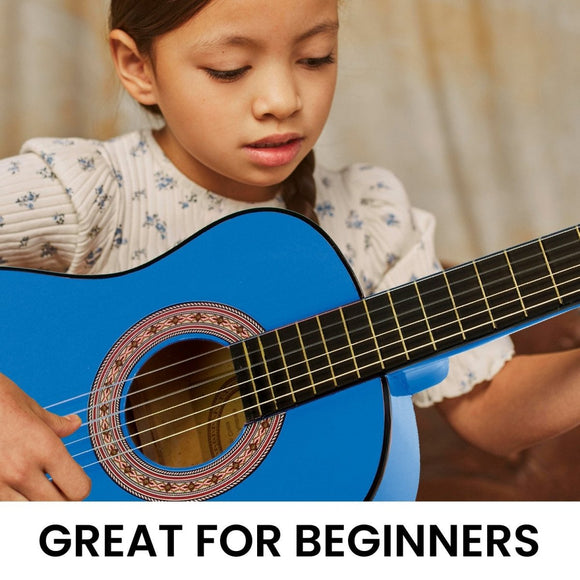 Karrera 34in Acoustic Children no cut Guitar - Blue - RnR Galore