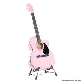 Karrera Acoustic Cutaway 40in Guitar - Pink - RnR Galore