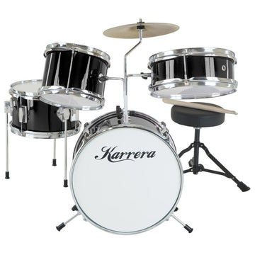 Karrera Children's 4pc Drum Kit - Black - RnR Galore