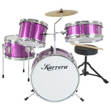 Karrera Childrens 4pc Drum Kit - Purple - RnR Galore