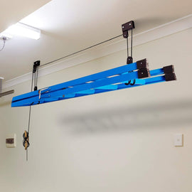 Kayak Bike Hoists Hanger Ladder Ceiling Mount 20kg Capacity Hooks Pulleys - RnR Galore