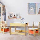 Keezi 3PCS Kids Table and Chairs Set Activity Desk Chalkboard Toys Storage Box - RnR Galore