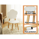 Keezi 5PCS Kids Table and Chairs Set Children Activity Study Play Desk White - RnR Galore