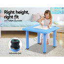 Keezi 5PCS Kids Table and Chairs Set Children Study Desk Furniture Plastic 4 Chairs - RnR Galore
