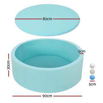 Keezi Kids Ball Pit 90x30cm Ocean Foam Play Pool Barrier Toys Children Blue - RnR Galore
