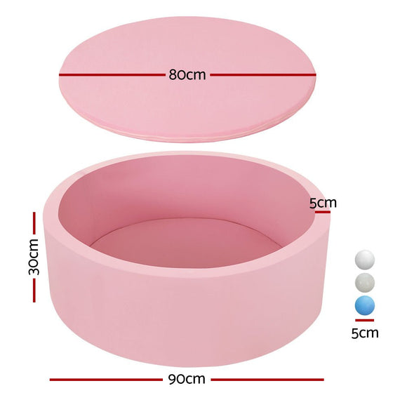 Keezi Kids Ball Pit 90x30cm Ocean Foam Play Pool Barrier Toys Children Pink - RnR Galore