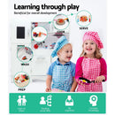 Keezi Kids Kitchen Play Set Wooden Pretend Toys Cooking Children Food White - RnR Galore