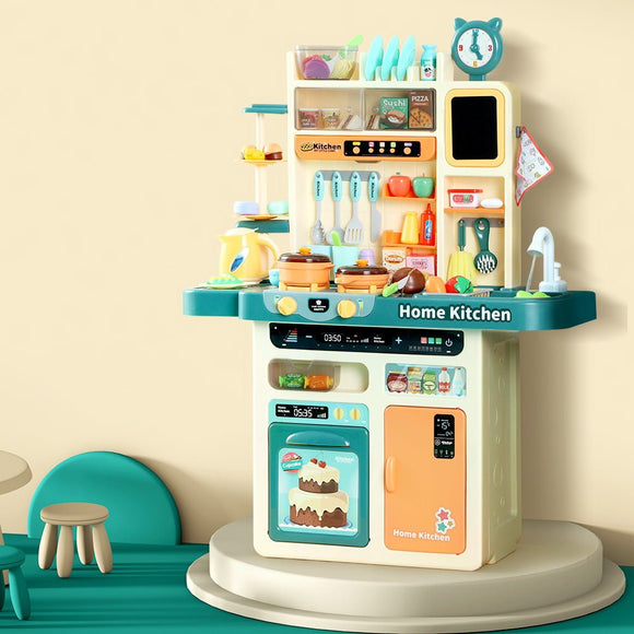 Keezi Kids Kitchen Pretend Play Set Cooking Sound Steam Light Function - RnR Galore