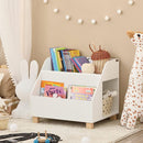 Kids Storage Bookcase 3 Compartments, White - RnR Galore