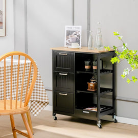 Kitchen Island Cart with Storage, Drawers, Shelves - RnR Galore