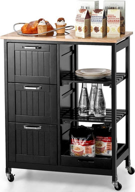 Kitchen Island Cart with Storage, Drawers, Shelves - RnR Galore