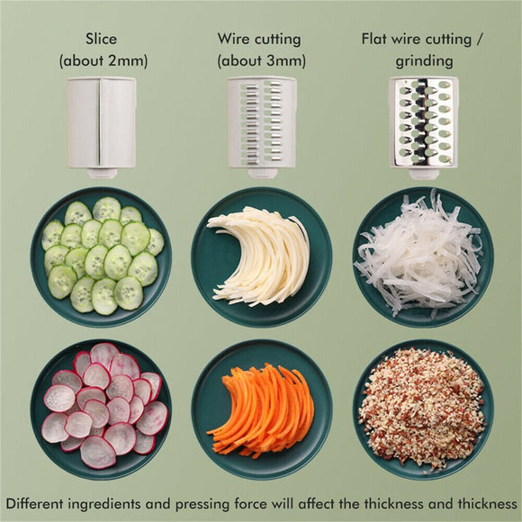 Kitchen Vegetable Food Manual Rotary Drum Grater Chopper Slicer Fruit Cutter - RnR Galore