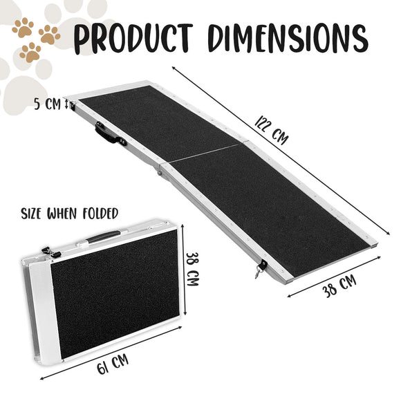 Klika Foldable Aluminium Dog Ramp - 122 x 38 cm - RnR Galore