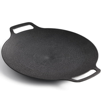 Korean Grill Pan Nonstick 6 Layer 40cm Round BBQ Griddle Indoor or Outdoor Cooking - RnR Galore