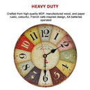 Large Colourful Wall Clock Kitchen Office Retro Timepiece - RnR Galore
