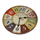 Large Colourful Wall Clock Kitchen Office Retro Timepiece - RnR Galore