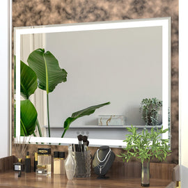 Large Hollywood Makeup Mirror 3 Modes Lighted and Smart Touch Control (92 x 68 cm) - RnR Galore
