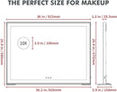 Large Hollywood Makeup Mirror 3 Modes Lighted and Smart Touch Control (92 x 68 cm) - RnR Galore