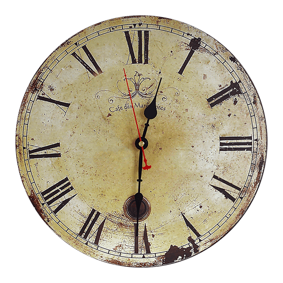 Large Vintage Wall Clock Kitchen Office Retro Timepiece - RnR Galore