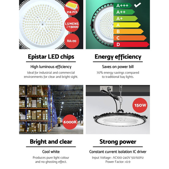 Leier High Bay Light LED 150W Industrial Lamp Workshop Warehouse Factory Lights - RnR Galore