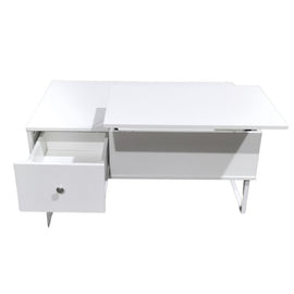 Lift Up White Coffee Table With Storage - RnR Galore